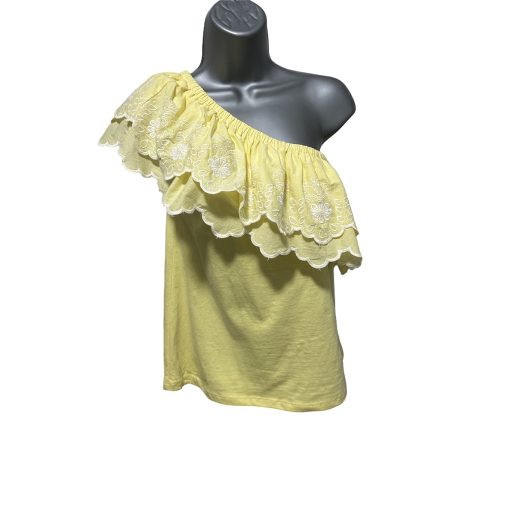 NWOT Lilly Pulitzer Kym Knit One Shoulder top in yellow size XS